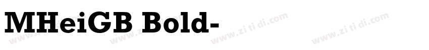MHeiGB Bold字体转换
